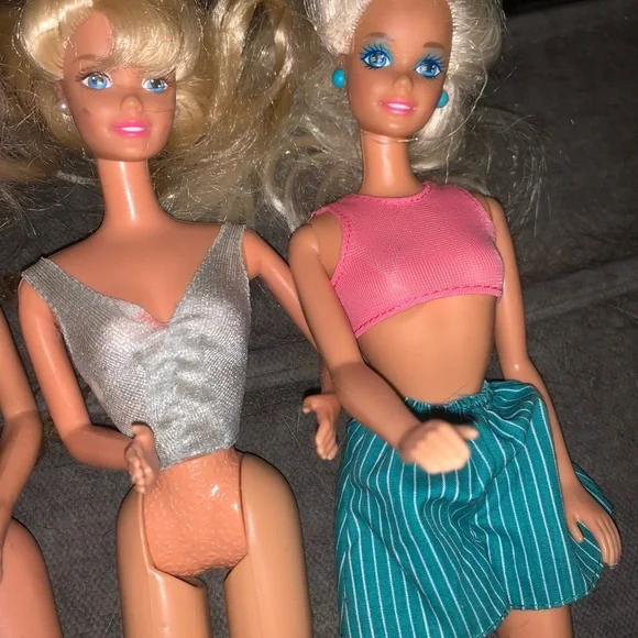 Mattel Green and Blue Doll Footwear Set